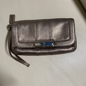 Coach metallic clutch
